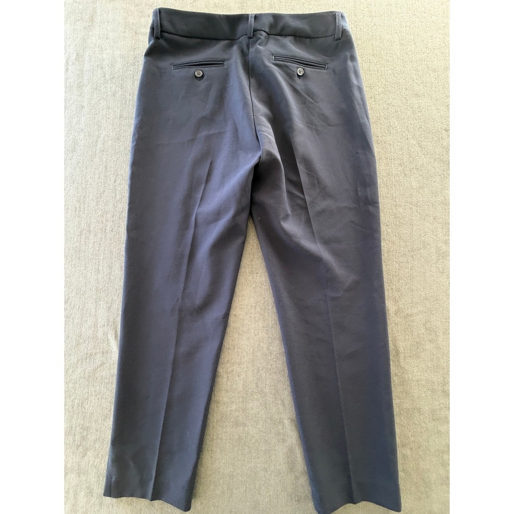 Nanette Lepore Slim Fit Ankle Pants Women 10 Navy Professional Minimalist Career - Picture 2 of 8